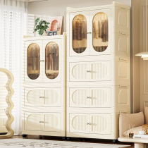 Childrens wardrobe installation-free baby clothes hanging storage cabinet bedroom simple plastic locker home