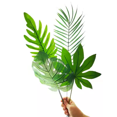 ins wind Nordic simulation turtle back leaf spring feather leaf living room creative green tree leaf photo props photography ornaments
