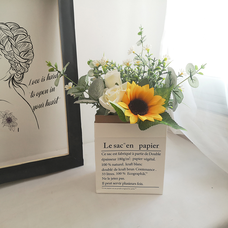 Nordic Fake Flower Emulation Flower Living-room Swing Piece Table Dining Table Flower Pendulum Flower Plastic Decoration Flower Bouquet Anti-Real Floral Furnishing