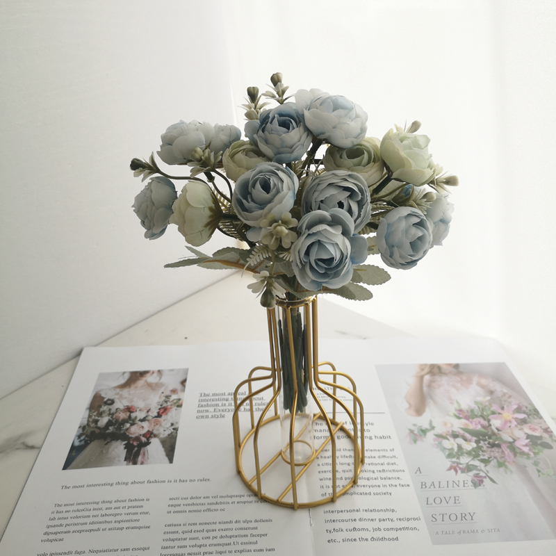 Nordic Simulation Flowers Fake Flowers Indoor Table Green Planting Living Room Dining Room Dining Room Swing Piece Home Fake Flowers Adornment Bonsai Potted Plants