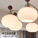Vintage-Style Eye-Protection Living Room Chandelier, American Retro Wabi-Sabi Style Persimmon Chandelier, Main Hall Light, Whole House Lighting Package