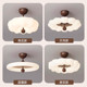 Led New French Medieval Style Bedroom Lamp Walnut Color Round Ceiling Lamp Full Spectrum Kidsren's Study Lamp