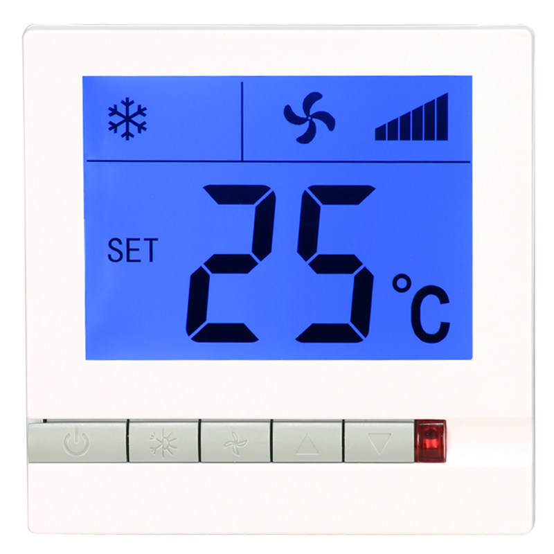 No standard neutral 01 LCD thermostat central air conditioning control panel fan coil three-speed switch wire control