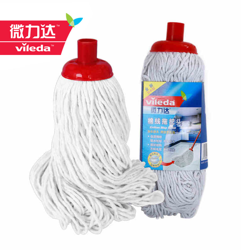 German micro-force cotton mop head extended traditional old household mop head spiral mouth universal replacement mop