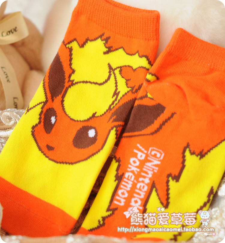 Nhật bản Pokemon Pokemon Pikachu Miao ếch vớ hoạt hình vớ ngắn vớ cotton dễ thương vớ nữ