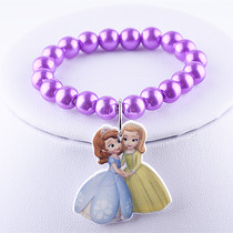 Sophia and Anboer Princess Pearl Bracelet Frozen Love Yarn Handmade Beaded Girl Bracelet Accessories