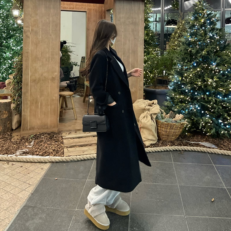 Women's Woolen Coat, Winter Thickened Coat, Women's Commuter Autumn and Winter Woolen Coat, Mid-Length Style Women's Woolen Coat, Winter Thickened Coat, Women's Commuter Autumn and Winter Woolen Coat, Mid-Length Style