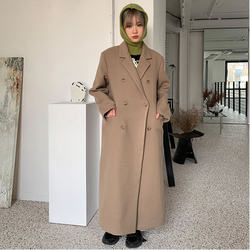 Coat jacket women's winter thickened woolen long knee-to-ankle extra long autumn and winter loose