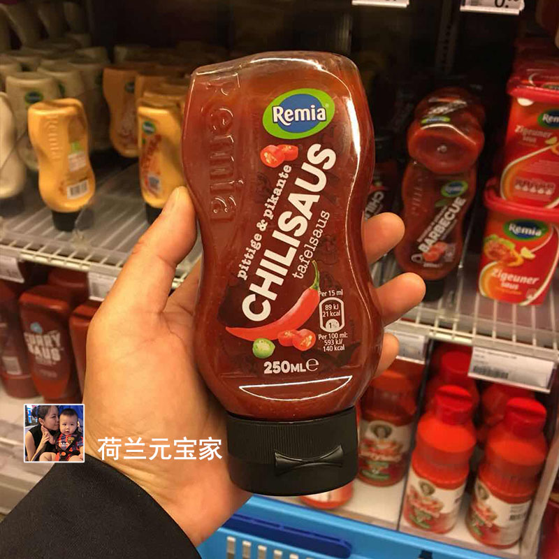 Spot Dutch imports Dutch Remia Remia natural chili sauce sweet hot sauce low-fat low calorie 250ml