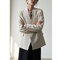 Ss Studio STUDIO EARLY SPRING NEW COMMUTE CASUAL SUIT FUREY WHITE ONE GRAIN BUTTON OUTLINE WEST SUIT JACKET LADY