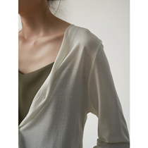 SS STUDIO Lazy Feel ~ Mulberry Silk Lesel White Sunscreen Knitted Cardigan Jacket Thin female summer