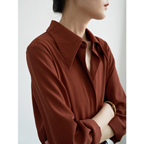 SS STUDIO COMMUTE TEMPERAMENT Early Spring Striped Shirt Woman Design Sensation Small Crowdlength Sleeve Shirt Professional Blouse