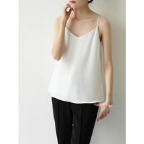 SS STUDIO net infrared wear inside versatile suspenders female white vest foreign backless sleeveless top