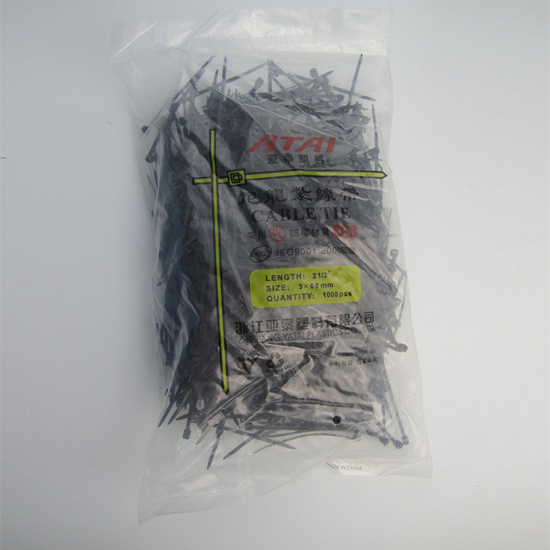 High quality Yatai nylon cable tie Nylon cable tie Self-locking nylon cable tie 3*60 1000 wide 2 1mm