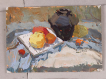 Original gouache still life painting decorative painting Still Life color 8 Open K painting Chinese Academy of fine art color works Collection
