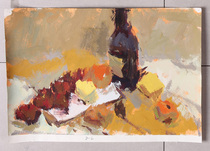 Warm tone simple still life gouache color still life 8 Open K gouache original manuscript studio student homework