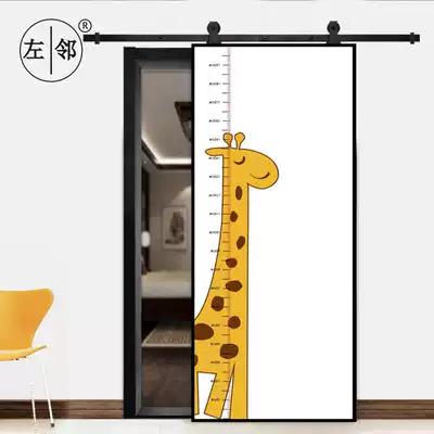 American color carving door Bedroom door Kindergarten classroom door Barn door hanging wheel door creative custom bedroom partition door