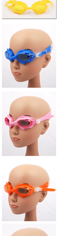 Thiết bị bơi cho trẻ em kính chống sương mù silicone Mũ bơi PU có nút tai - Goggles