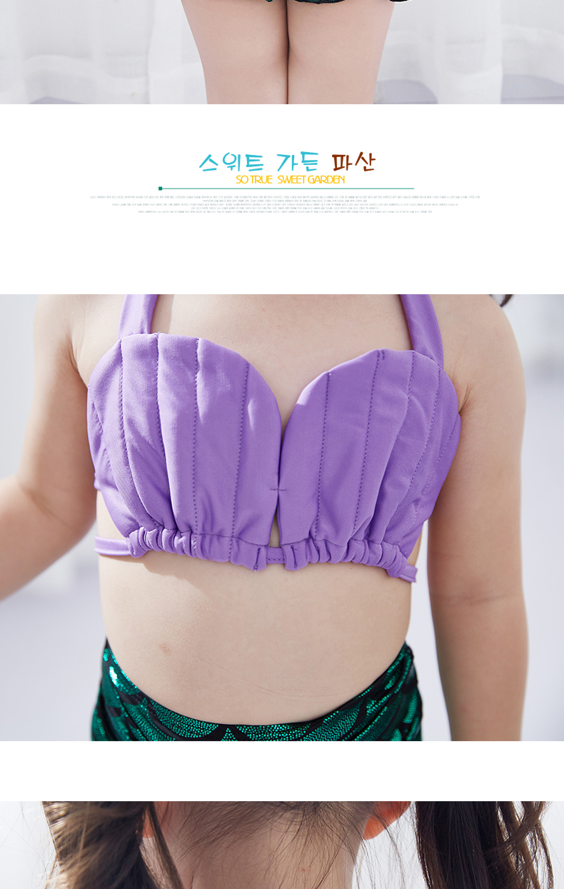 Quần áo bơi cho bé gái Nàng tiên cá Công chúa Nàng tiên cá Đầm bơi Cô gái đi biển Chia bikini do boi cho be