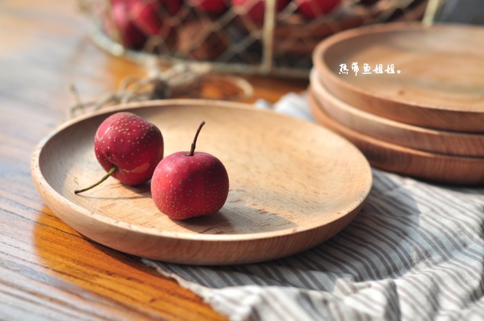 木 碟 đĩa ăn nhẹ coaster đĩa ăn trái cây dưa tấm đũa gỗ trắc