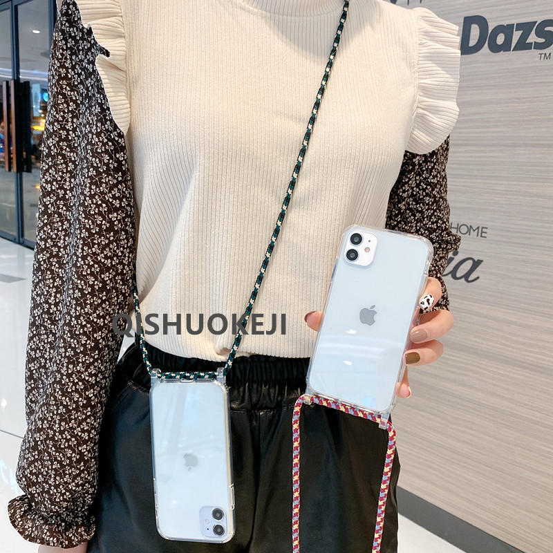 Suitable for Samsung S22Ultra Cross-Body Lanyard Transparent Mobile Phone Case S22+ Anti-Fall S10 Protective Case A71A52A42 Suitable for Samsung S22Ultra Cross-Body Lanyard Transparent Mobile Phone Case S22+ Anti-Fall S10 Protective Case A71A52A42