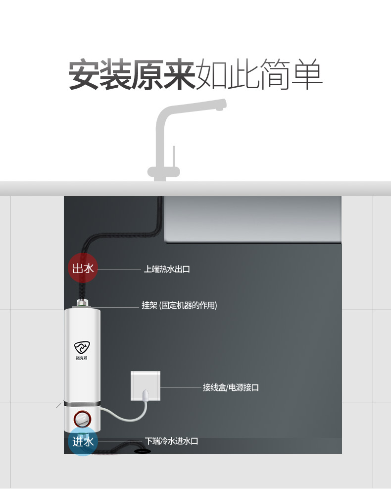 giá máy nóng lạnh Knox mini bếp kho báu máy nước nóng điện nhà nhỏ tốc độ nóng lên và xuống kho báu nhà bếp nước nóng kho báu bình nóng lạnh ferroli 15l