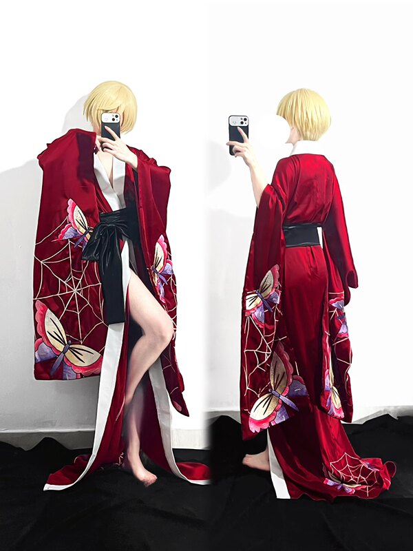 Luanhuafang Toranshi Red Yukata Kimono Black Butler Cosplay Luanhuafang Toranshi Red Yukata Kimono Black Butler Cosplay