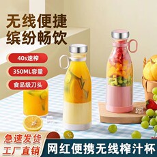 Мини Соковыжималка 迷你榨汁机家用小型便携式水果电动榨汁杯果汁机多功能炸果汁奶昔