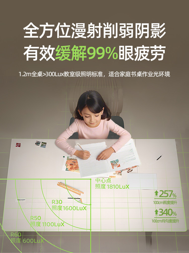 Desktop Lamp for Eye Protection, Special for Studying and Reading, Clip-On Type, 2026 New Model, Plug-In Type, Student Desk Long Strip Lamp