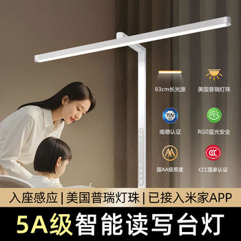 Desk Lamp for Eye Protection, Specially Designed for Studying and Preventing Myopia, Suitable for Children Doing Homework, Has Been Integrated with the Mijia App Smart Small Lamp