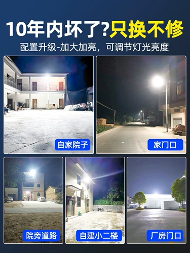 Дорожный супер яркий сельский индукционный светильник на солнечной энергии для беседки, уличный фонарь, высокая мощность
