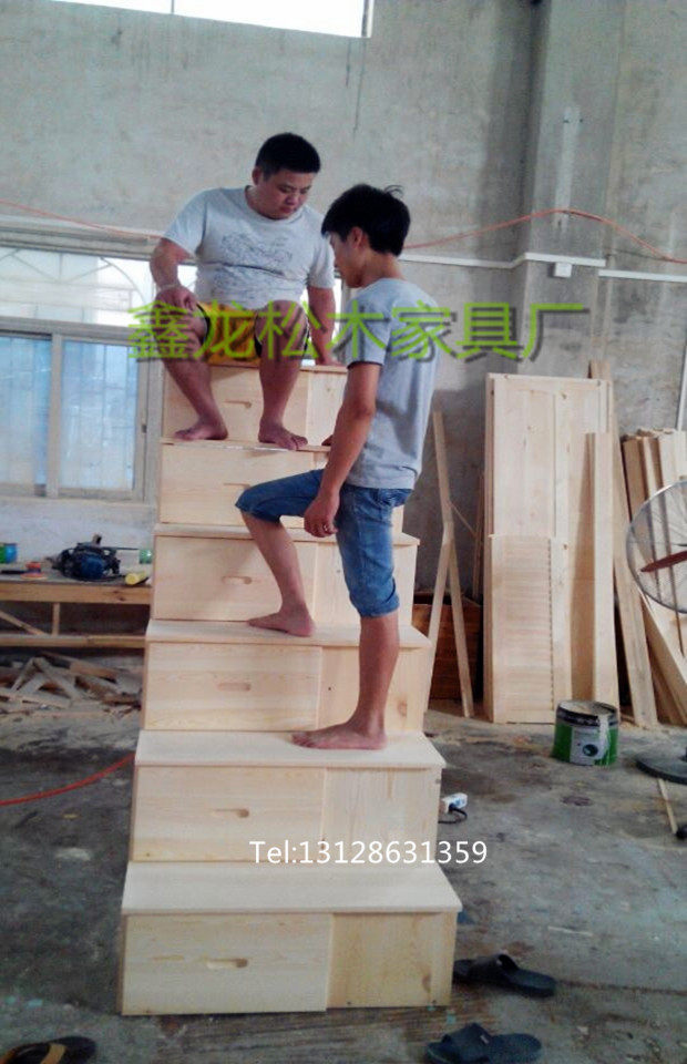 Лестница 跃层楼梯踏步柜衣柜楼梯大型实木楼梯定做室内楼梯阁楼上楼梯订做