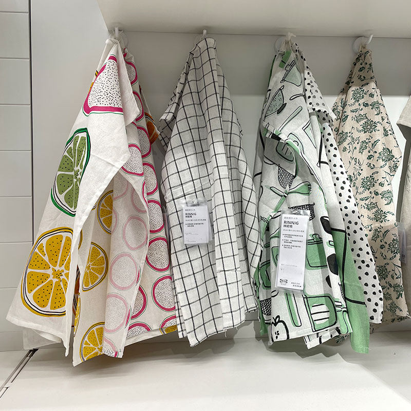 IKEA domestic linig pure cotton kitchen with towels 4 pieces of rag cleaning cloth wiping bowl cloth rubbing hand towel tea towels-Taobao