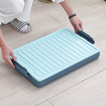 Large-capacity plastic household clothes book box moving and finishing storage box car glove cabinet foldable storage box