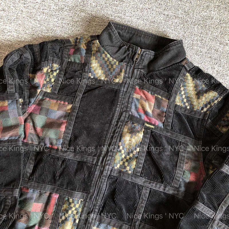 corduroy patchwork denim jacket