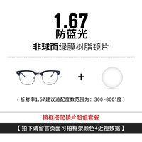 1.67 НЕ -СФЕРИЧЕСКАЯ [АНТИ -BLU -RAY LENS] [Фото с цветом рамы сообщений+степень]