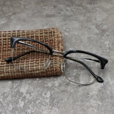 Fujii taro японские миопические очки рамки мужская прилив Big Face Fat Face Retro Half рамка может быть оснащена степенью прилива для глазных рамков