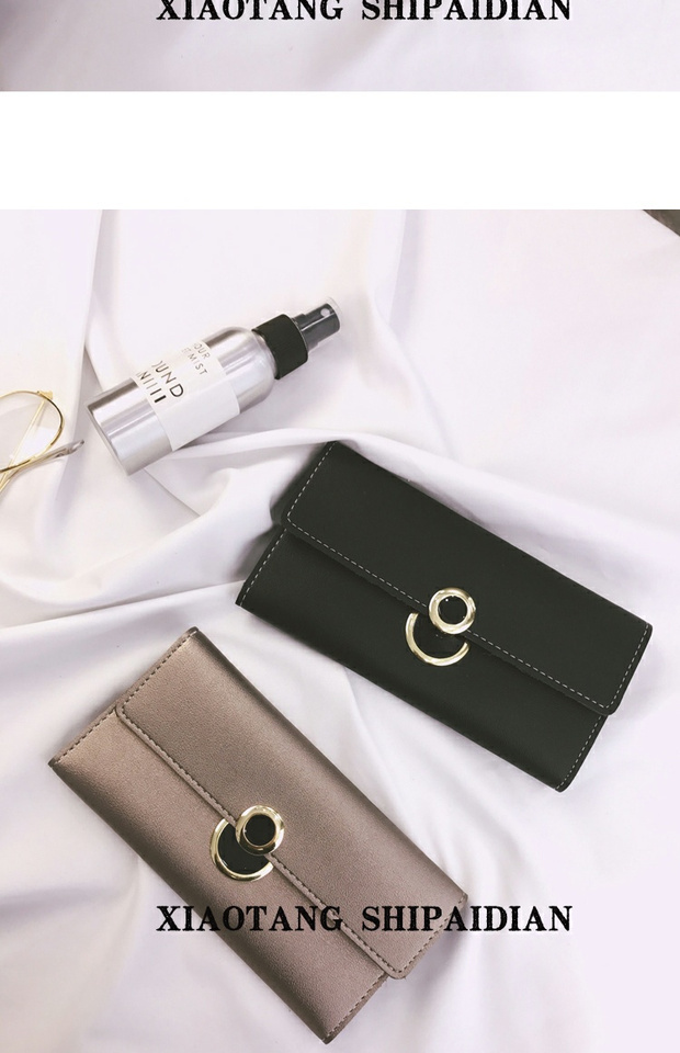 2018 Thời trang châu Âu và Mỹ dài ví nữ mỏng phần nhẫn nhiều thẻ thay đổi clip nữ ví hoang dã gói thẻ nữ ví
