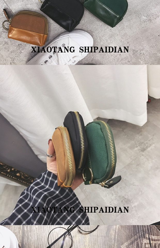 2018 mới retro đơn giản ví ngắn nữ châu Âu và Mỹ khóa kéo nhỏ người giữ vé thẻ ví ví tiền xu túi gói leonardo ví