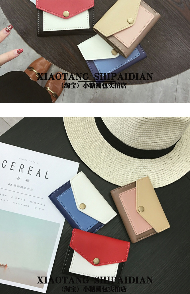 Ví ngắn đơn giản 30% ví nhỏ nữ ví mỏng 2018 Nhật Bản và Hàn Quốc phong bì ví màu sinh viên bóp cầm tay nam