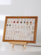 Jewelry display stand solid wood photo frame wall-mounted earring storage stand earring earrings necklace jewelry household display board