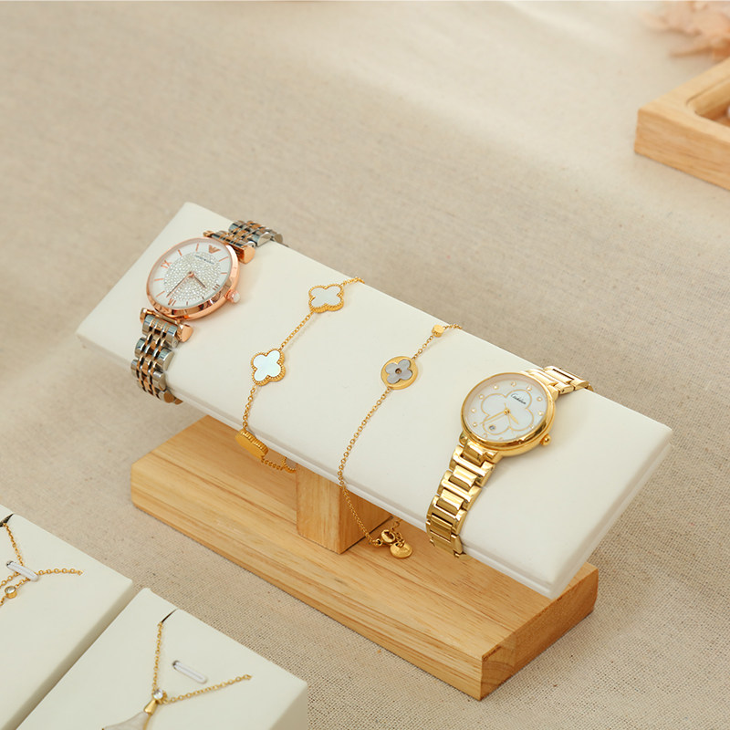 Simple bamboo jewelry rack hanging necklace bracelet bracelet bracelet display frame household jewelry box