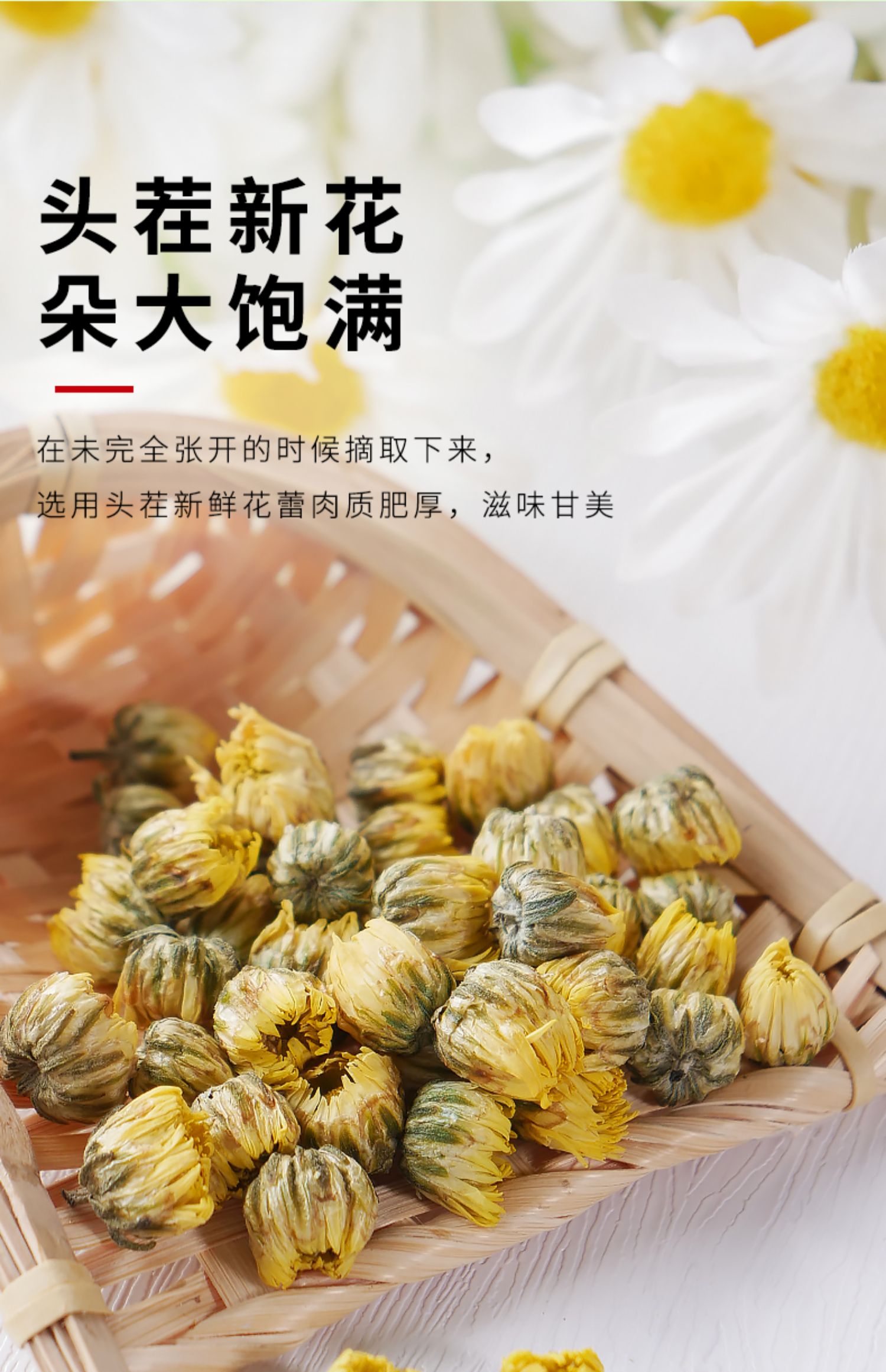 【中国直邮】 中闽飘香 胎菊花茶 平肝明目清热解毒降血压 60g