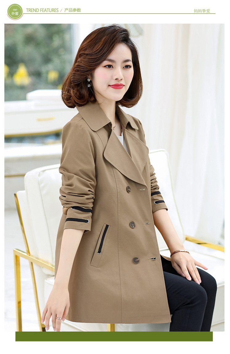 Áo khoác cotton cho bé xuân 40 tuổi 50 trung niên áo gió nữ mỏng phần 2019 áo kiểu mới nước ngoài - Trench Coat áo dạ nữ dáng ngắn