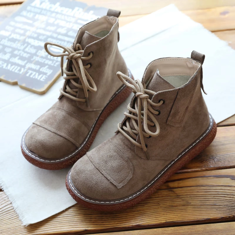 ins Martin boots nữ 2019 new rừng bốt ngắn đầu to bốt búp bê cổ điển giày cao cổ đế dày giản dị tất cả các kết hợp giày nữ - Kính khung