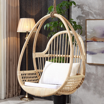 Nordic real rattan choreography hanging room Leisure rattan chair Balcony Rattan Cane hanging basket Chair vine Artistic Autumn chair
