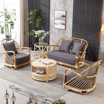 Real Vine Woven Living Room Vines Sofa Single double tea table Composition Nordic vines Rattan Casual Vines Chair Five Pieces