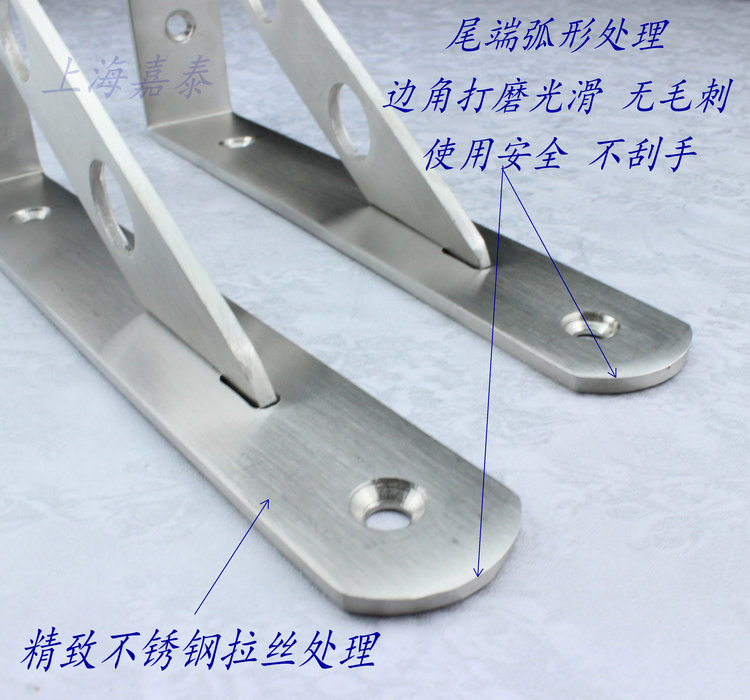 Thép không gỉ dày tam giác khung đá cẩm thạch khung khung kệ sách kệ kệ kệ tam giác khung - Kệ kệ để sách treo tường