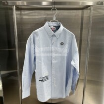 31% off Hong Kong AAPE 22 spring and summer trendy embroidery letter stripe long-sleeved shirt 8394 mens models