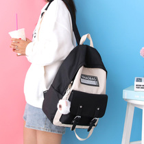 2020 New ins style schoolbag female Korean version of high school students ancient feeling leisure travel backpack simple shoulder bag